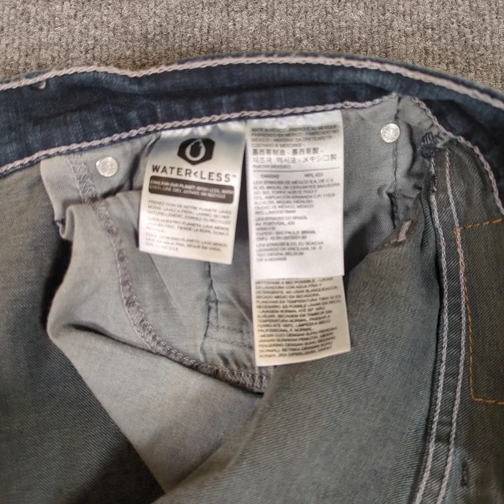 Levis 559 Relaxed Straight Jeans Men 40x30 Blue Denim WaterLess 00559-0463 #2694